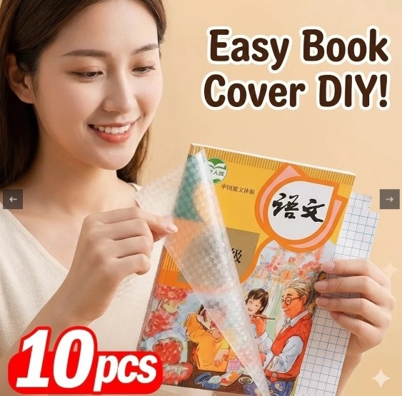 Self Adhesive Book Covering with Diamond Pattern Waterproof Plastic Clear Book Covers for Textbooks Hardcover Protective Thick Sticky Transparent Cover for Students School Office